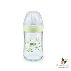 NUK NATURE SENSE BIBERON VERRE M 240ML	 NUK NATURE SENSE BIBERON VERRE M 240ML