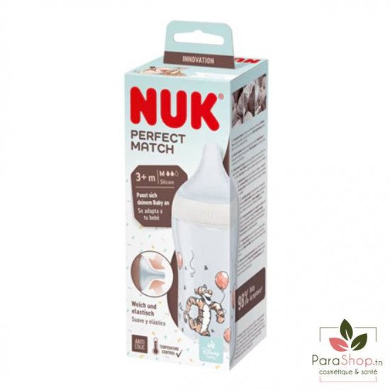 NUK PERFECT MATCH BIBERON EN SILICONE M WINNIE 260ML NUK PERFECT MATCH BIBERON EN SILICONE M WINNIE 260ML