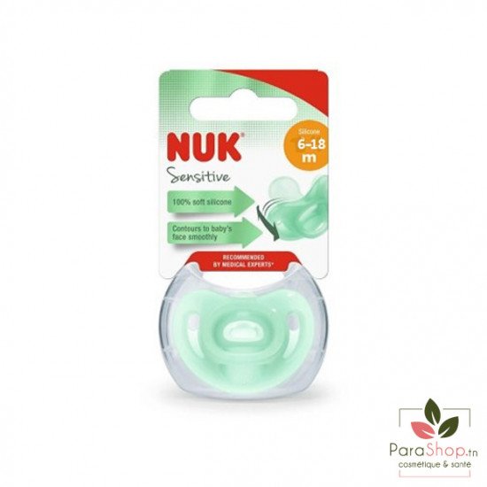 NUK SUCETTE SENSITIVE + BOITE 6-18M