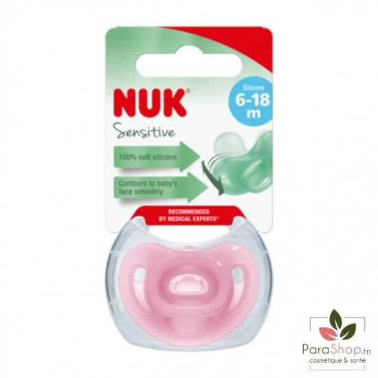 NUK SUCETTE SENSITIVE + BOITE 6-18M