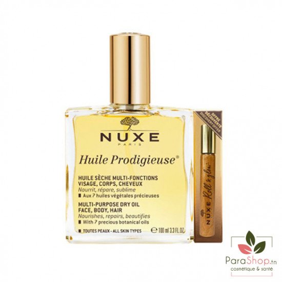 NUXE Huile Prodigieuse 100ML + Roll On 8ML Huile Prodigieuse OR