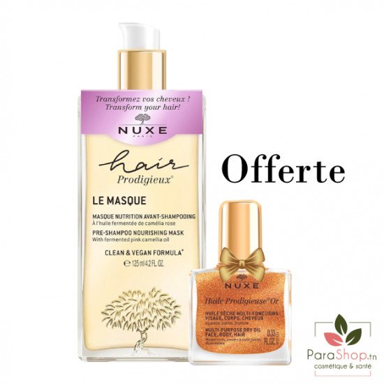 Nuxe PACK Hair Prodigieux Le Masque + Huile Prodigieuse OR 10ML OFFERTE