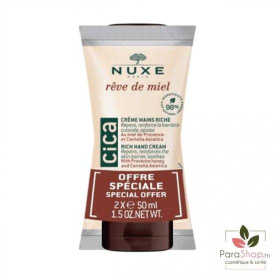 NUXE REVE DE MIEL CICA Creme Mains Riche X2 50ML