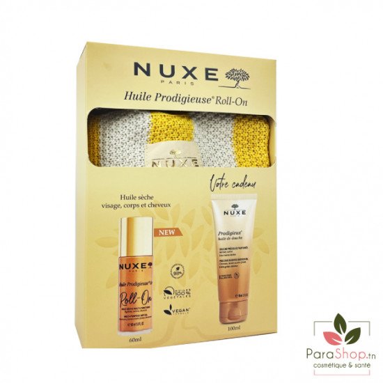 NUXE SAC HUILE PRODIGIEUSE ROLL ON + PRODIGIEUX HUILE DE DOUCHE 100ML NUXE SAC HUILE PRODIGIEUSE ROLL ON + PRODIGIEUX HUILE DE DOUCHE 100ML