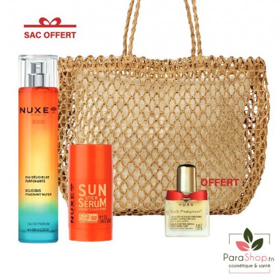 Nuxe Sac Sun Serum En Stick Solaire +  Eau Delicieuse Parfumante