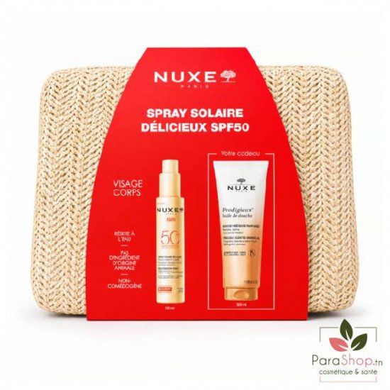 NUXE SUN TROUSSE Spray Solaire SPF50 + Huile de Douche 200ML OFFERTE