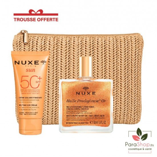 NUXE SUN TROUSSE Creme fondante SPF50+ +HUILE PRODIGIEUSE OR 50ML 