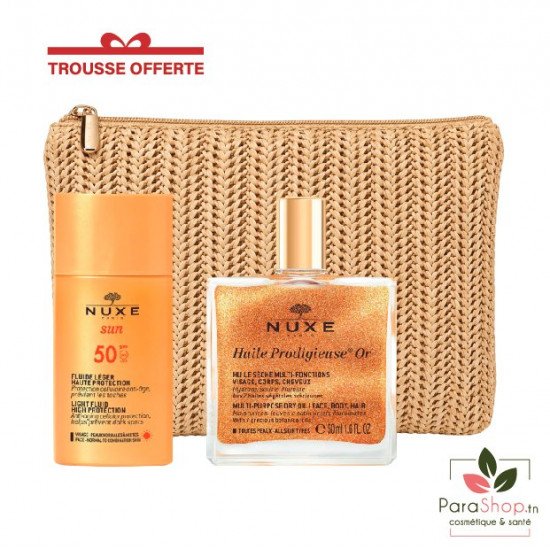 NUXE SUN TROUSSE Fluide Leger SPF50 + Huile Prodigieuse OR 50ML NUXE SUN TROUSSE Fluide Leger SPF50 + Huile Prodigieuse OR 50ML