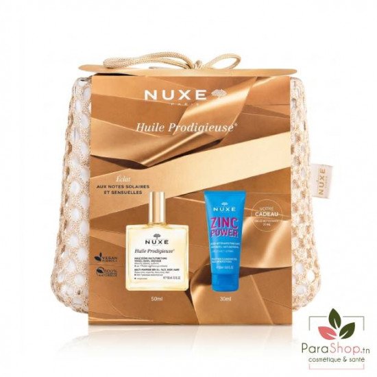 NUXE TROUSSE HUILE PRODIGIEUSE 50ML + ZINC POWER GEL 30ML
