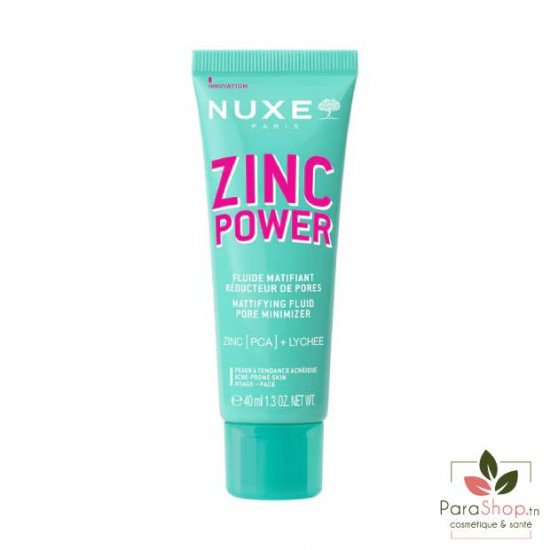 NUXE ZINC POWER Fluide Matifiant Reducteur De Pores 40ML NUXE ZINC POWER Fluide Matifiant Reducteur De Pores 40ML
