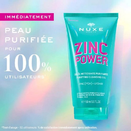 NUXE ZINC POWER Gelee Nettoyante Purifiante 150ML NUXE ZINC POWER Gelee Nettoyante Purifiante 150ML