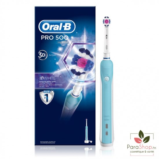 Oral B Pro 500 3D White Brosse à Dents Electrique