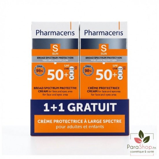 PHARMACERIS S CREME HAUTE PROTECTION SPF50+ 1+1 GRATUIT PHARMACERIS S CREME HAUTE PROTECTION SPF50+ 1+1 GRATUIT
