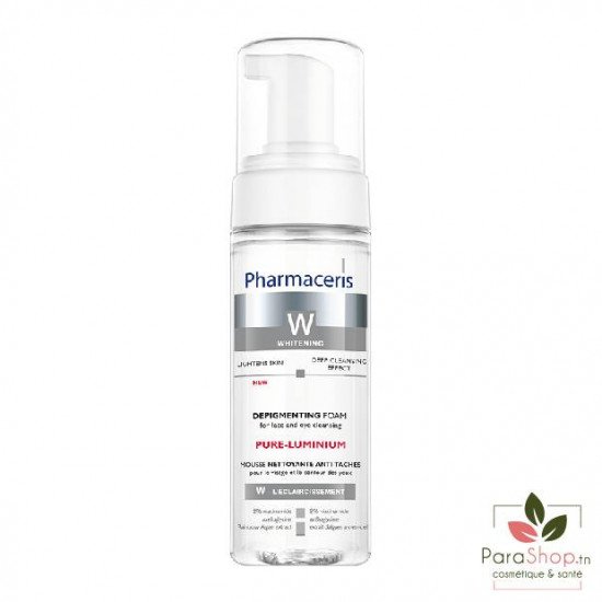 PHARMACERIS W PURE LUMINIUM MOUSSE NETTOYANTE ANTI TACHES 150ML PHARMACERIS W PURE LUMINIUM MOUSSE NETTOYANTE ANTI TACHES 150ML