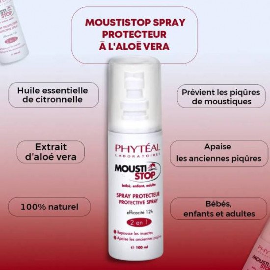 PHYTEAL MOUSTISTOP SPRAY PROTECTEUR 100ML PHYTEAL MOUSTISTOP SPRAY PROTECTEUR 100ML