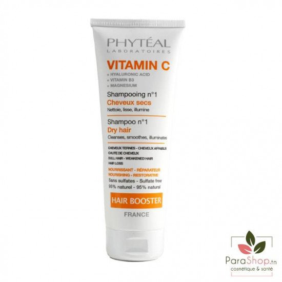 PHYTEAL VITAMINE C SHAMPOOING BOOSTER N°1 CHEVEUX SECS 250ML PHYTEAL VITAMINE C SHAMPOOING BOOSTER N°1 CHEVEUX SECS 250ML