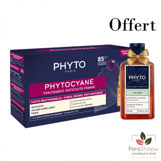 PHYTO PACK PHYTOCYANE ANTICHUTE REACTIONNELLE FEMME + PHYTO VOLUME SHAMPOOING 100ML - BF 2025 PHYTO PACK PHYTOCYANE ANTICHUTE REACTIONNELLE FEMME + PHYTO VOLUME SHAMPOOING 100ML - BF 2025