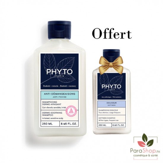 PHYTO PACK Shampooing Dermo Apaisant + SHAMPOOING DOUCEUR 100ML OFFERT - 2025