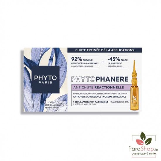 PHYTO Phytophanere Traitement Antichute Ractionnelle 12X5ML PHYTO Phytophanere Traitement Antichute Ractionnelle 12X5ML