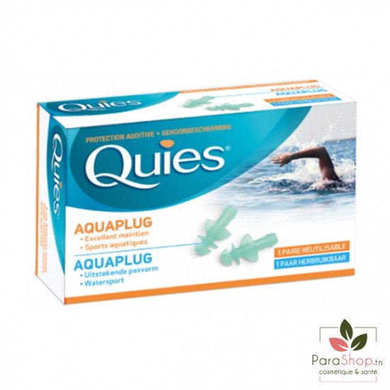 Quies Protection Auriculaire Aquaplug 1 Paire Reutilisable