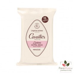 ROGE CAVAILLES HYGIENE INTIME EXTRA DOUX - 15 LINGETTES  ROGE CAVAILLES HYGIENE INTIME EXTRA DOUX - 15 LINGETTES