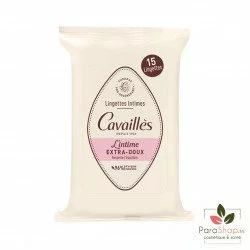 ROGE CAVAILLES HYGIENE INTIME EXTRA DOUX 15 LINGETTES
