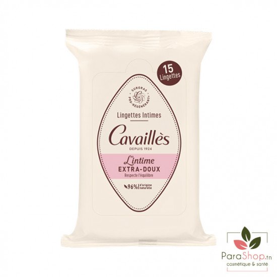 ROGE CAVAILLES HYGIENE INTIME EXTRA DOUX - 15 LINGETTES 