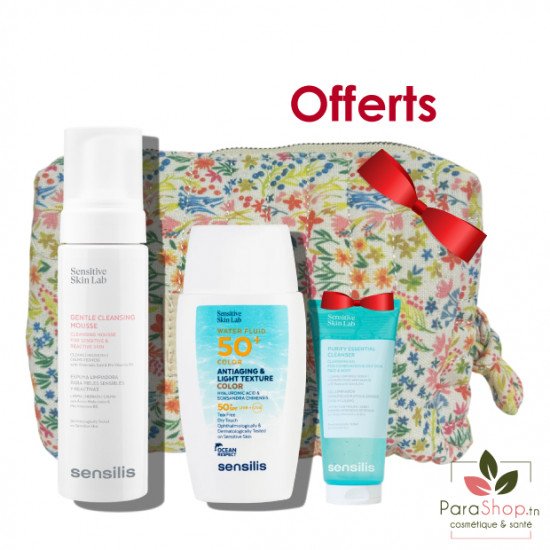 SENSILIS TROUSSE Water Fluid Color SPF50+ MOUSSE + PURIFY CLEANSER 50ML OFFERT
