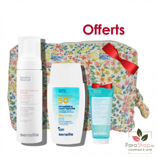 SENSILIS TROUSSE Water Fluid SPF50+ MOUSSE + PURIFY CLEANSER 50ML OFFERT