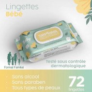 SEPTANIL LINGETTES BEBE NETTOYANTES HYDRATANTES 72 PIECES