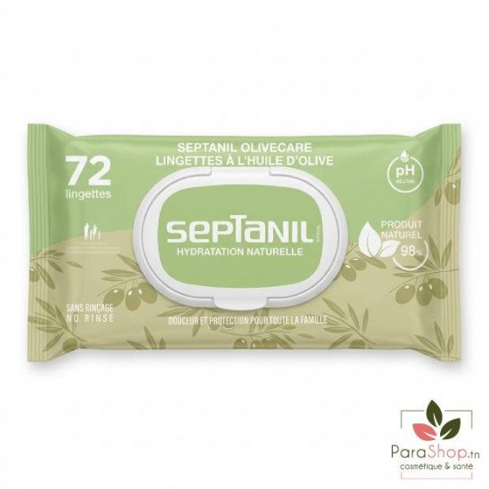 SEPTANIL LINGETTES HYDRATATION NATURELLE A L'HUILE D'OLIVE 72 LINGETTES SEPTANIL LINGETTES HYDRATATION NATURELLE A L'HUILE D'OLIVE 72 LINGETTES