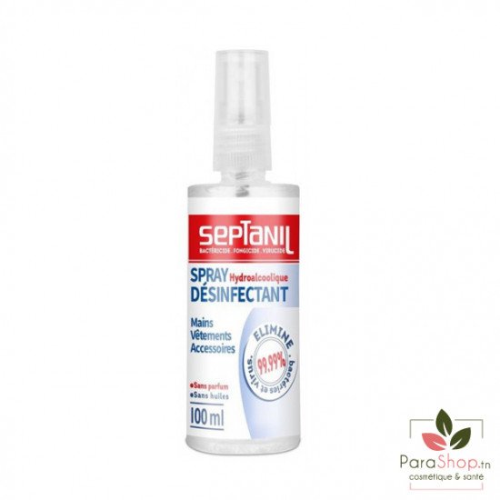 SEPTANIL SPRAY HYDROALCOOLIQUE DESINFECTANT 100ML