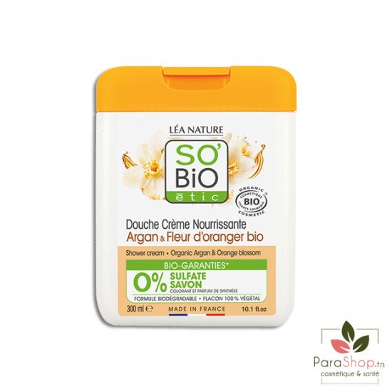 SO BiO DOUCHE CREME ARGAN ET FLEUR D’ORANGER 300ML