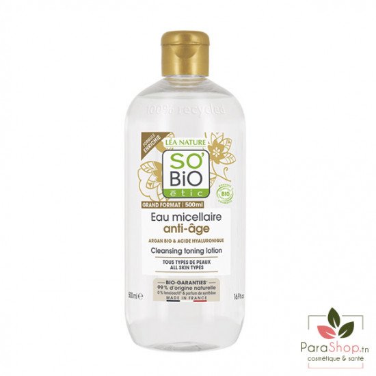 SO BIO PRECIEUX ARGAN EAU MICELLAIRE ANTI AGE 500ML