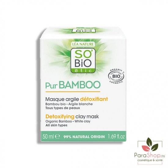 SO BIO PUR BAMBOO MASQUE ARGILE DETOXIFIANT 50ML