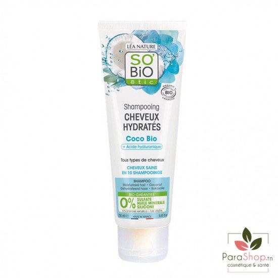 SO BIO SHAMPOOING CHEVEUX HYDRATES 250ML