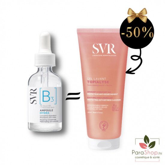 SVR PACK AMPOULE B3 + TOPIALYSE GEL LAVANT 200ML (-50%) - BF 2025 SVR PACK AMPOULE B3 + TOPIALYSE GEL LAVANT 200ML (-50%) - BF 2025