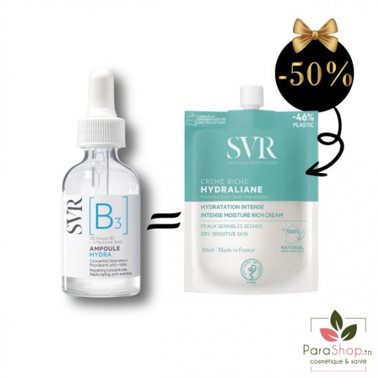 SVR PACK AMPOULE B3 + HYDRALIANE CREME RICHE (-50%) - BF 2025 SVR PACK AMPOULE B3 + HYDRALIANE CREME RICHE (-50%) - BF 2025