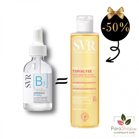 SVR PACK AMPOULE B3 + TOPIALYSE HUILE LAVANTE 200ML (-50%) - BF 2025 SVR PACK AMPOULE B3 + TOPIALYSE HUILE LAVANTE 200ML (-50%) - BF 2025