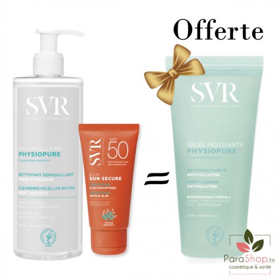 SVR PACK Blur + Physiopure Eau Micellaire 400ML + Physiopure Gelee 200ML OFFERTE - BF 2025 SVR PACK Blur + Physiopure Eau Micellaire 400ML + Physiopure Gelee 200ML OFFERTE - BF 2025