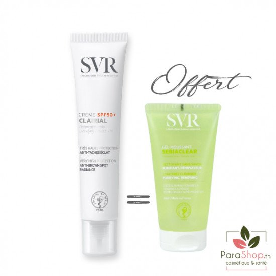 SVR PACK CLAIRIAL CREME SPF50+ SEBIACLEAR GEL 55ML OFFERT - 2025 SVR PACK CLAIRIAL CREME SPF50+ SEBIACLEAR GEL 55ML OFFERT - 2025