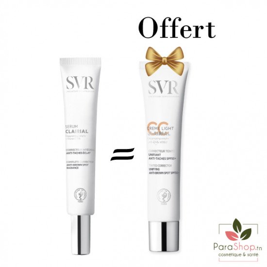 SVR PACK CLAIRIAL SERUM + CLAIRIAL CC Creme LIGHT OFFERTE - BF 2025 SVR PACK CLAIRIAL SERUM + CLAIRIAL CC Creme LIGHT OFFERTE - BF 2025