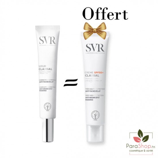 SVR PACK CLAIRIAL SERUM + CLAIRIAL CREME SPF50+ OFFERTE - BF 2025 SVR PACK CLAIRIAL SERUM + CLAIRIAL CREME SPF50+ OFFERTE - BF 2025
