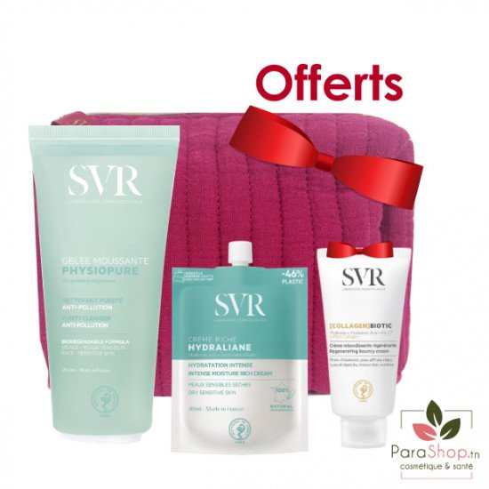 SVR PACK HYDRALIANE CREME RICHE + PHYSIOPURE GELEE MOUSSANTE + COLLAGEN BIOTIC 15ML OFFERT