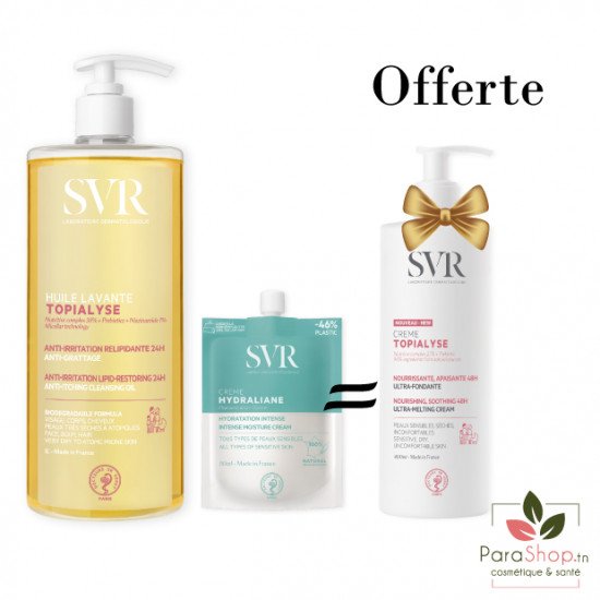SVR PACK HYDRALIANE CREME + TOPIALYSE HUILE LAVANTE 1L + CREME 400ML OFFERTE - BF 2025 SVR PACK HYDRALIANE CREME + TOPIALYSE HUILE LAVANTE 1L + CREME 400ML OFFERTE - BF 2025
