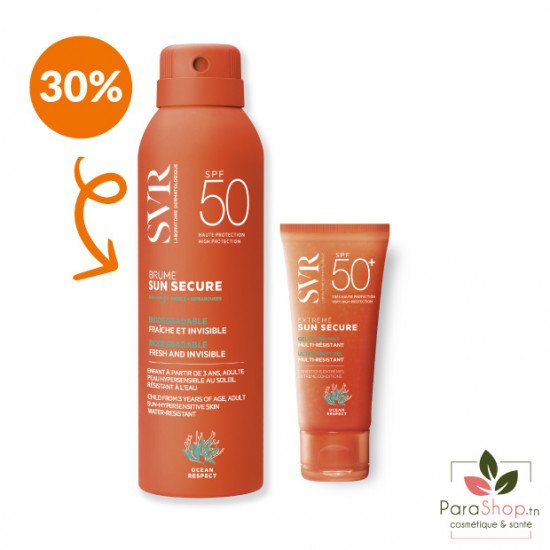 SVR PACK SAC SUN SECURE Brume (-30%) + Extreme SPF50+ - 2025 