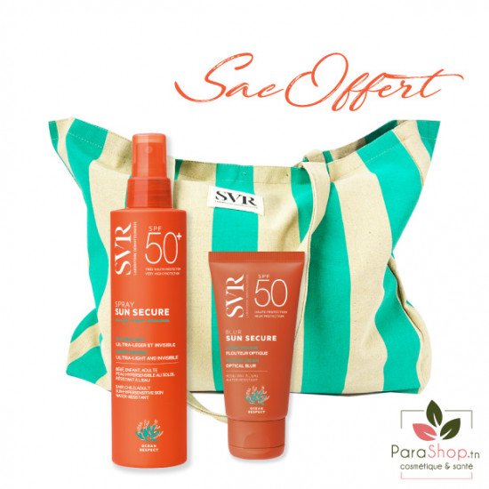 SVR PACK SAC SUN SECURE Spray SPF50+ 200ML + Blur - 2025 SVR PACK SAC SUN SECURE Spray SPF50+ 200ML + Blur - 2025