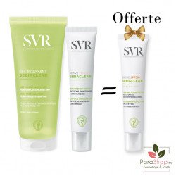 SVR PACK SEBIACLEAR Active Teinté 40ML​ + GEL MOUSSANT 200ML + Creme SPF50+ OFFERTE - 2025
