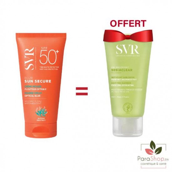 SVR PACK SUN SECURE BLUR SPF50+ Sans Parfum  + SEBIACLEAR GEL 55ML OFFERT - 2026