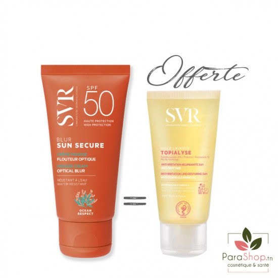 SVR PACK SUN SECURE BLUR SPF50+ TOPIALYSE HUILE LAVANTE 55ML OFFERTE - 2025 SVR PACK SUN SECURE BLUR SPF50+ TOPIALYSE HUILE LAVANTE 55ML OFFERTE - 2025